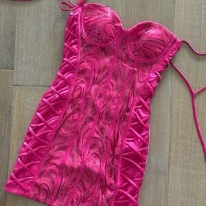 Lulu's Bright Pink Sequin Dress